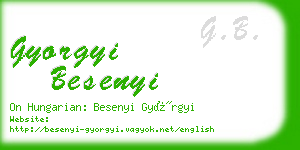 gyorgyi besenyi business card